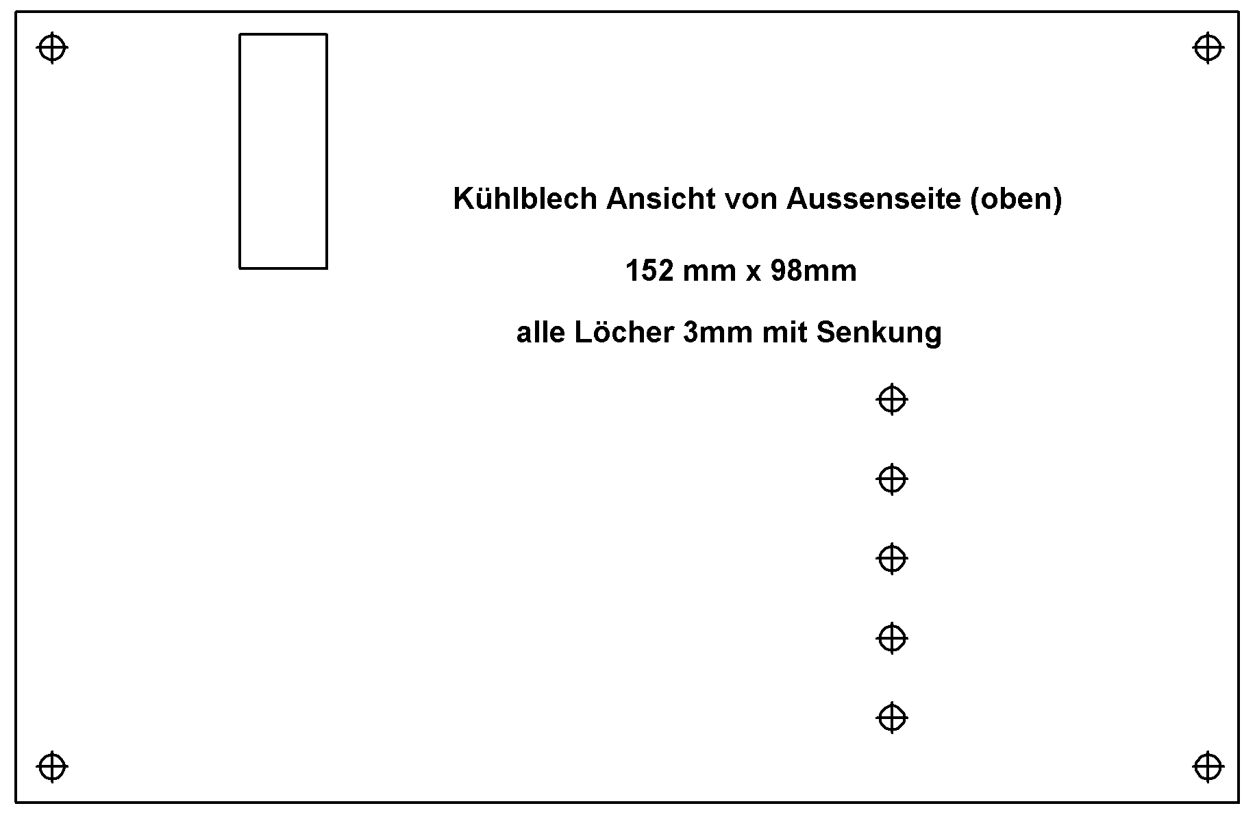 Bohrplan Kühlblech