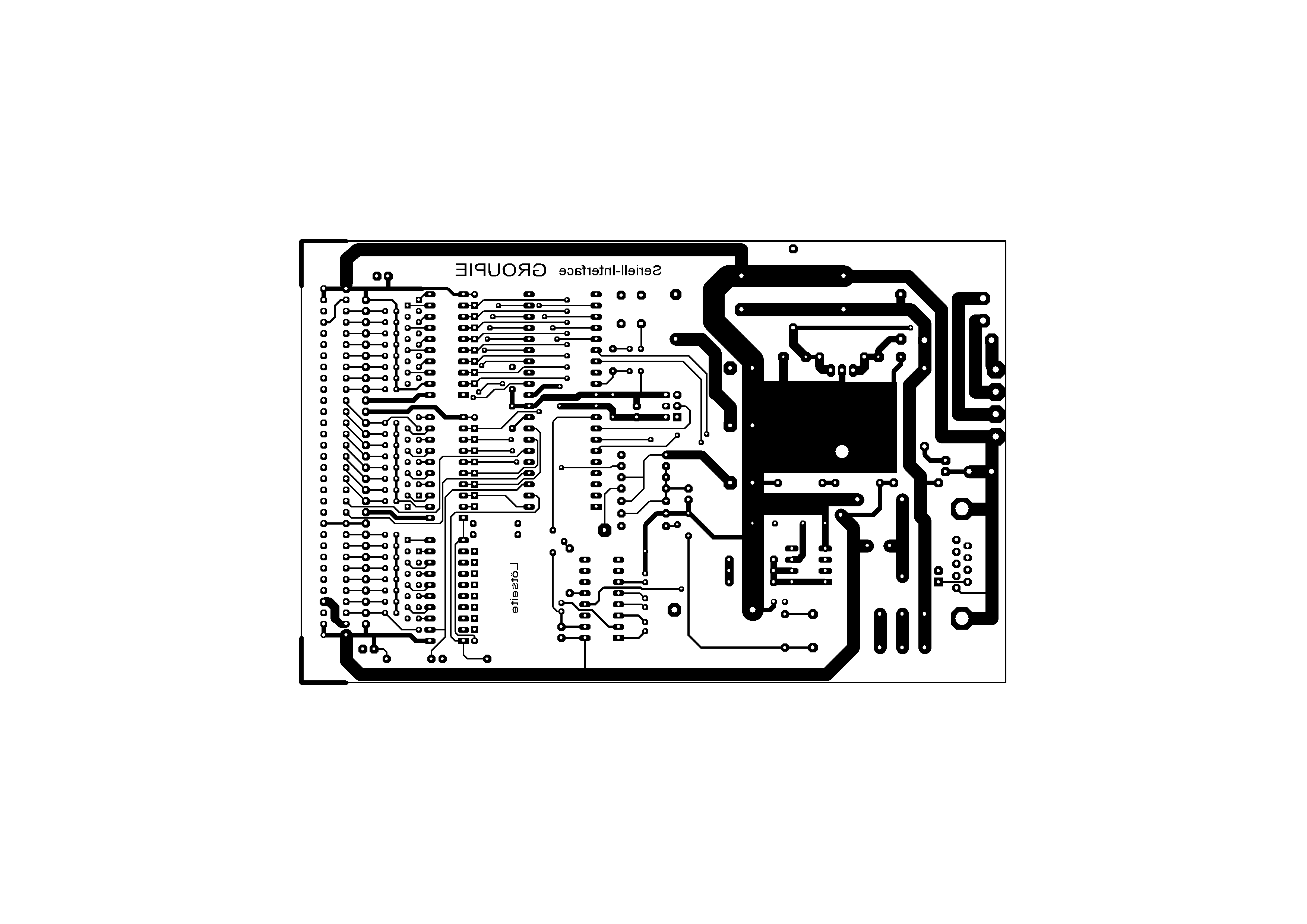 Kupfer unten zum seriellen Interface